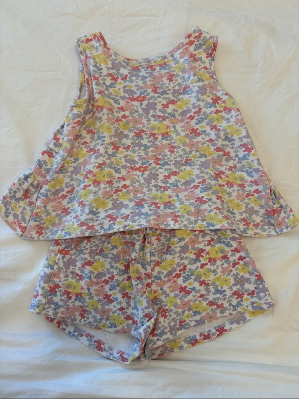 The Beaufort Bonnet Girls Floral Tank & Shorts Set - Pastel Multi